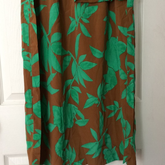 Tracy Reese Printed Half-Peplum Silk Midi Dress - Picture 5 of 6